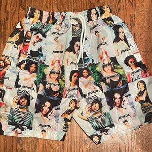 Colorful Graphic Print Shorts